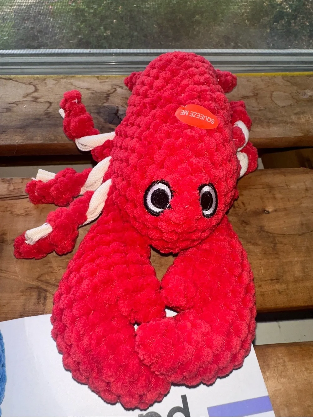 Patchwork Pet Snuggler Plush Dog Toys - Blue Crab & Red Lobster~ New